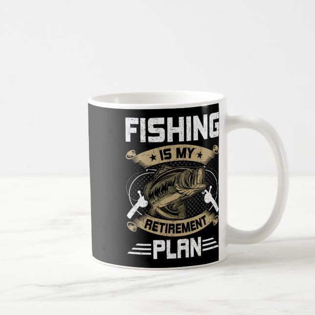 Mug La pêche est mon plan de retraite pêche à la mouch (Droite)