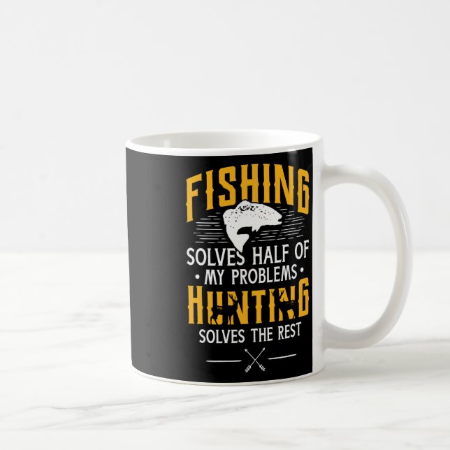 Mug La pêche et la chasse résolvent mes problèmes - Ca (Droite)