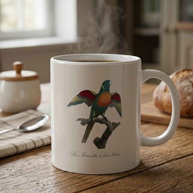 Mug La Perruche une face bleue (Coconut Lorikeet, Trichoglossus haematodus. Coffee Mug)