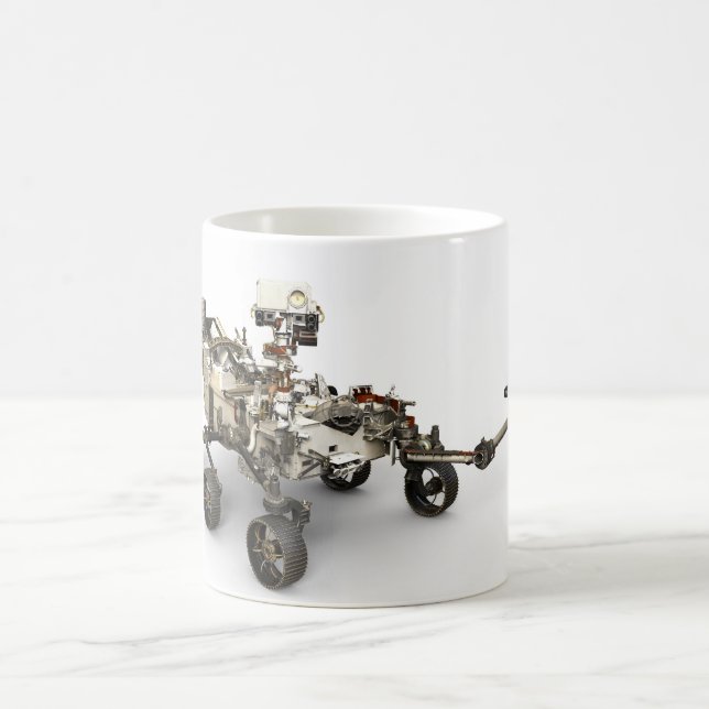 Mug La Persévérance Mars Rover Sur Arrière - plan Blan (Centre)