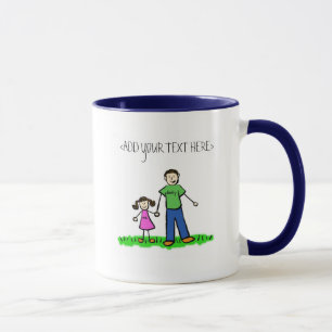 Mug La petite fille de papa (Brunette)
