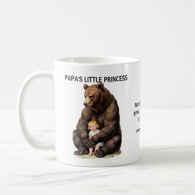 Mug La Petite Princesse de Papa Ours d'Art Populaire F (Gauche)