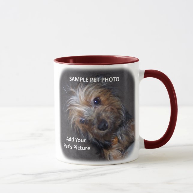 Mug La photo FAITE SUR COMMANDE d'animal familier (Droite)