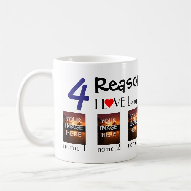 Mug La photo faite sur commande raisonne amour d'I (Gauche)