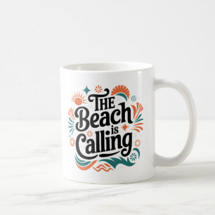 Mug La Plage Appelle Retro Summer Vibes Design