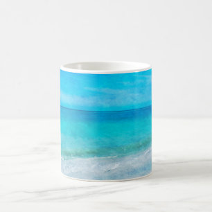 Mug La plage côtière dans le bleu turquoise d'Aqua Tur