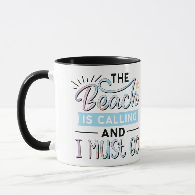Mug La plage est appelée (Gauche)