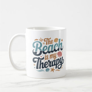Mug La plage est ma thérapie - Vibrations côtières est