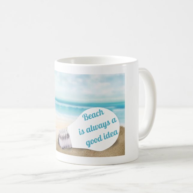 Mug La plage est toujours une bonne idée, été (Devant droit)