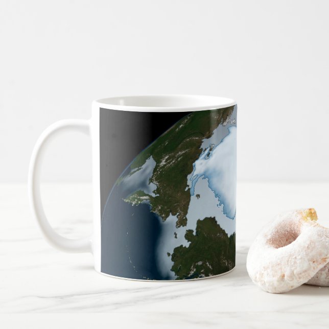 Mug La Planète Terre Montre La Couverture De Glace De  (Avec donut)