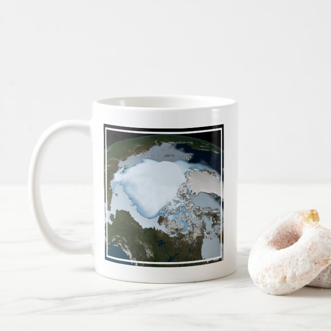 Mug La Planète Terre Montre La Couverture De Glace De  (Avec donut)