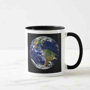 Mug La pleine terre montrant l'hémisphère de l'ouest