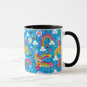 Mug la pluie d'arcs-en-ciel de nuages laisse tomber le