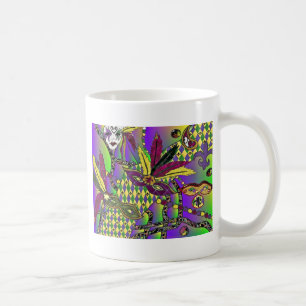 Mug La plume psychédélique de mardi gras masque