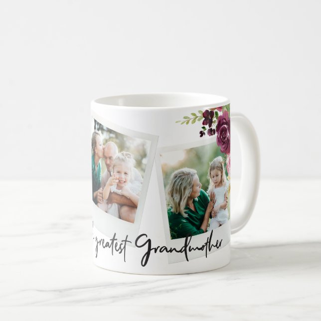 Mug La plus grande grand-mère du monde de la photo flo (Devant droit)