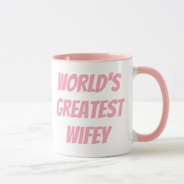 Mug La plus grande Wifey du monde mou rose (Droite)