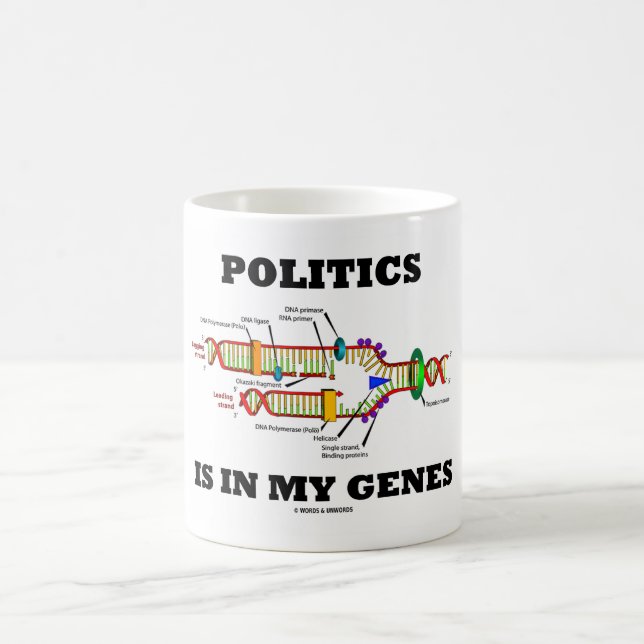 Mug La politique est dans mon Humour génétique ADN (Centre)