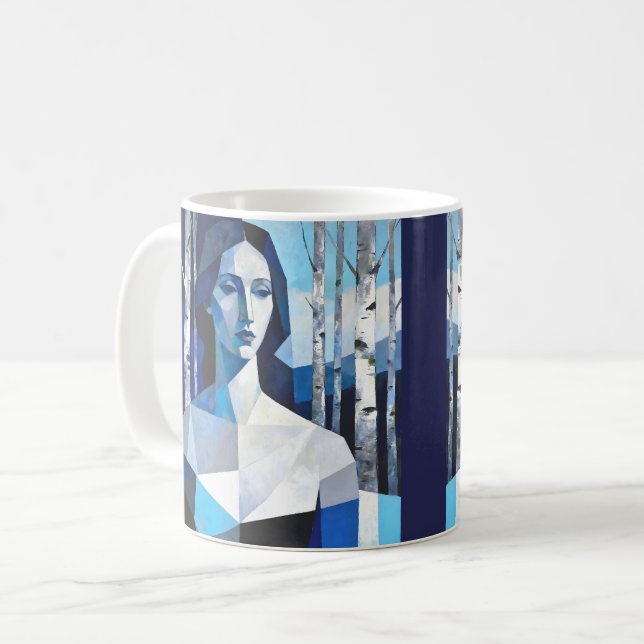 Mug La Pose de « Caelith » – Un Portrait Abstrait (Devant gauche)