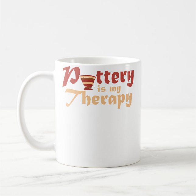 Mug La poterie est ma thérapie  Artiste céramiste  Pot (Gauche)