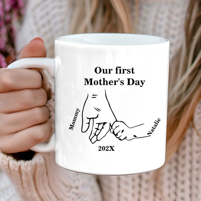 Mug La première mère à la bosse Joyeuse fête des mères (Créateur téléchargé)