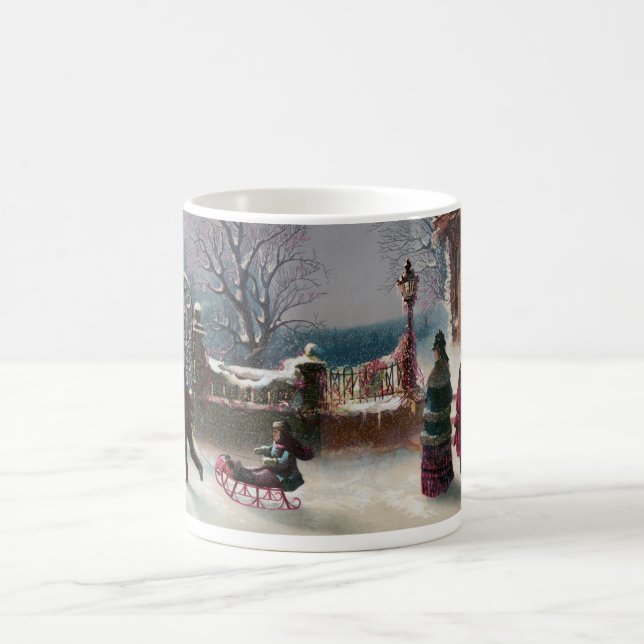 Mug La première scène de Noël de neige (Centre)