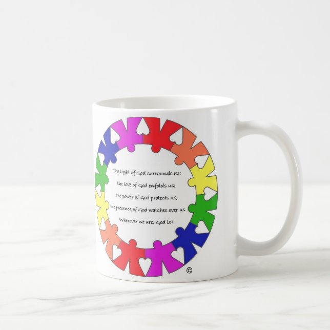 Mug La prière pour la protection dans des "mains et (Droite)