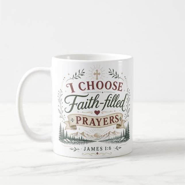 Mug La prière remplit les endroits vides d'espoir Spir (Gauche)