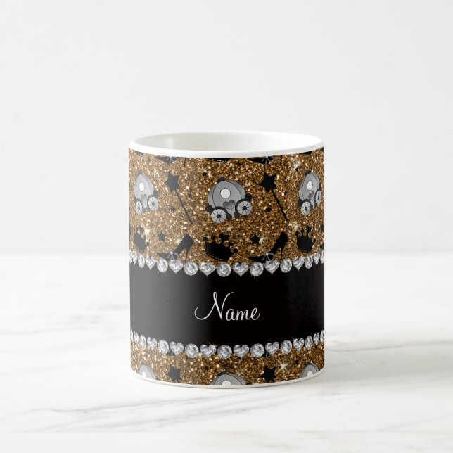 Mug La princesse nommée de parties scintillantes d'or (Centre)