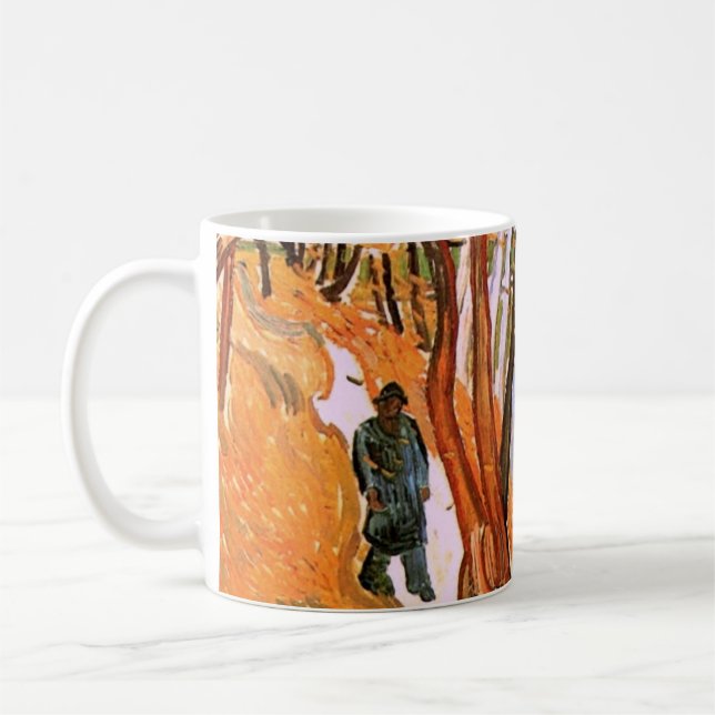 Mug La Promenade : feuilles mortes de Vincent van Gogh (Gauche)