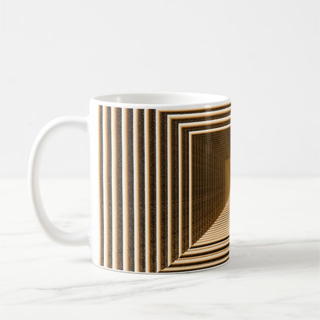 Mug La pyramide jaune Abstraite comprend en profondeur (Gauche)