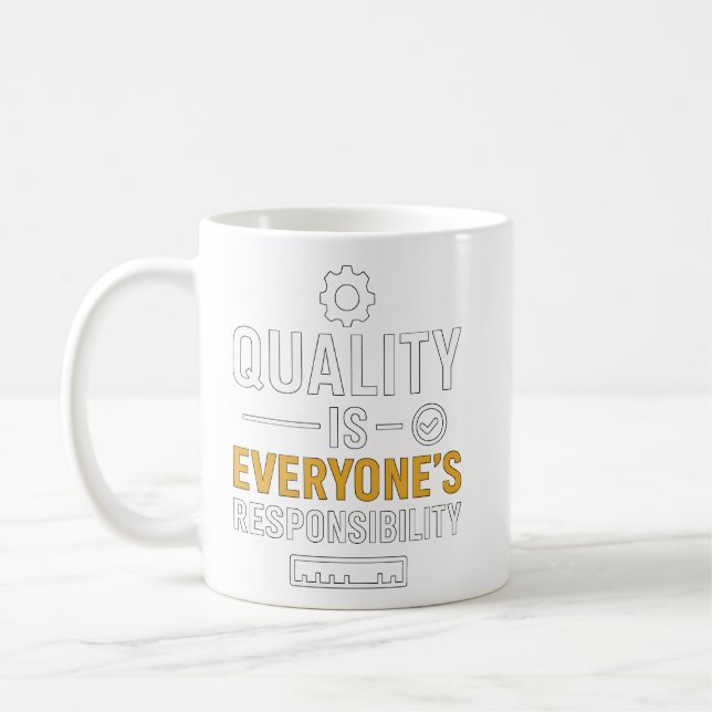 Mug La qualité est la responsabilité de chacun Citatio (Gauche)