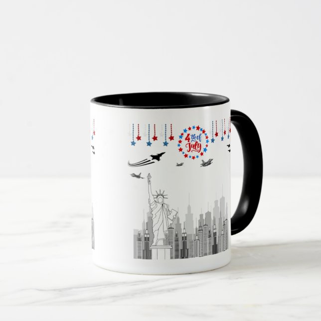 Mug La quatrième étincelle noir et blanc (Devant droit)