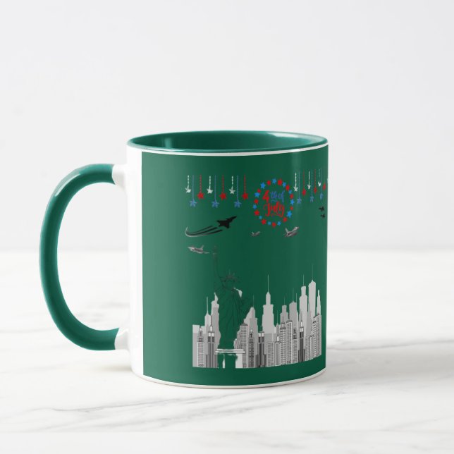Mug La quatrième forêt scintillante verte (Gauche)