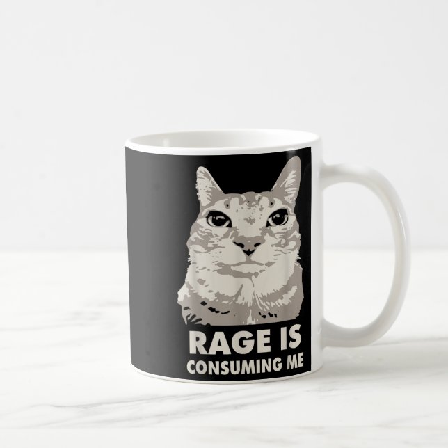 Mug La rage me consomme Mème de chat en colère Sarcasm (Droite)