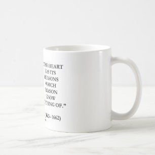 Mug La raison de raisons de coeur de Blaise Pascal ne