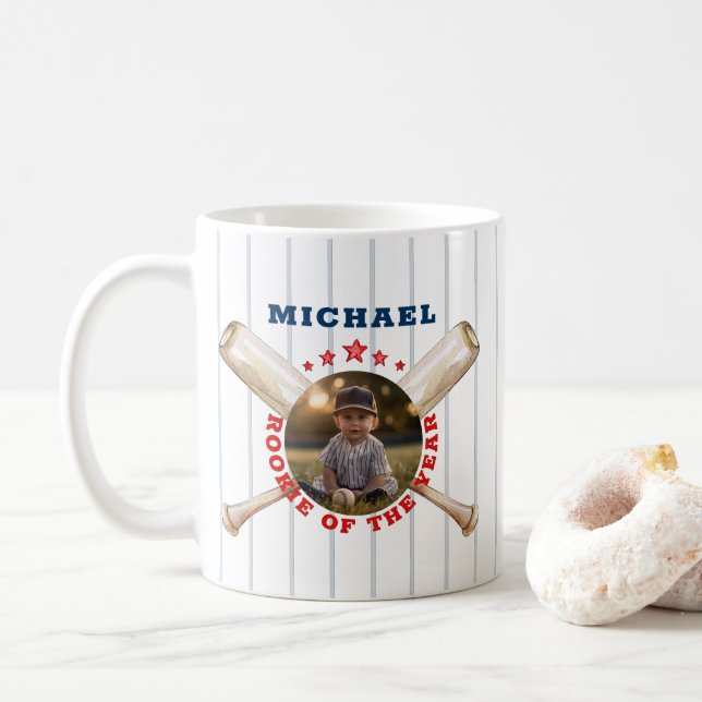 Mug La recette de l'année Baseball Anniversaire Photo  (Avec donut)