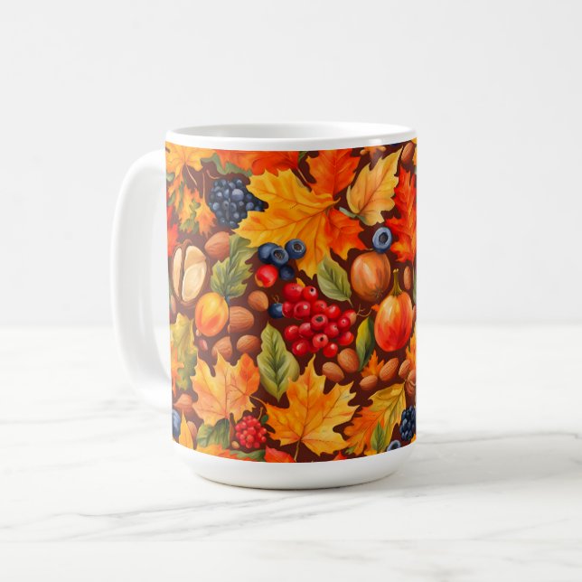 Mug La récolte forestière d'automne Thanksgiving (Devant gauche)