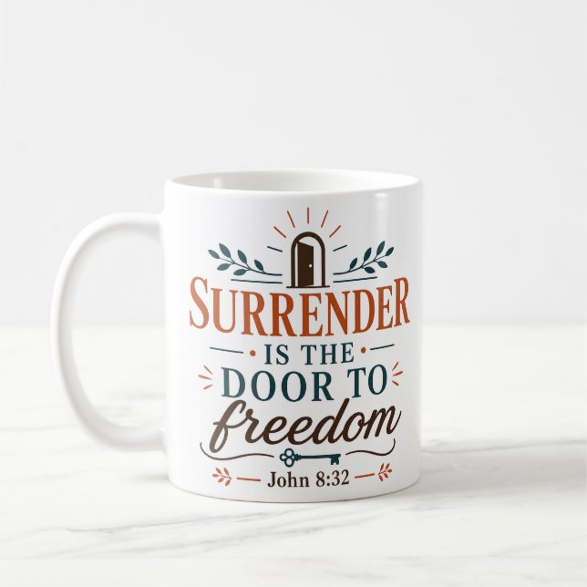 Mug La reddition est la porte de la liberté Foi minima (Gauche)