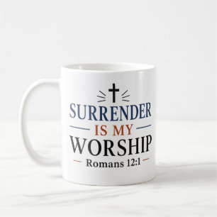 Mug La reddition est mon culte Une citation de sacrifi