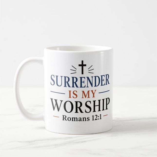Mug La reddition est mon culte Une citation de sacrifi (Gauche)