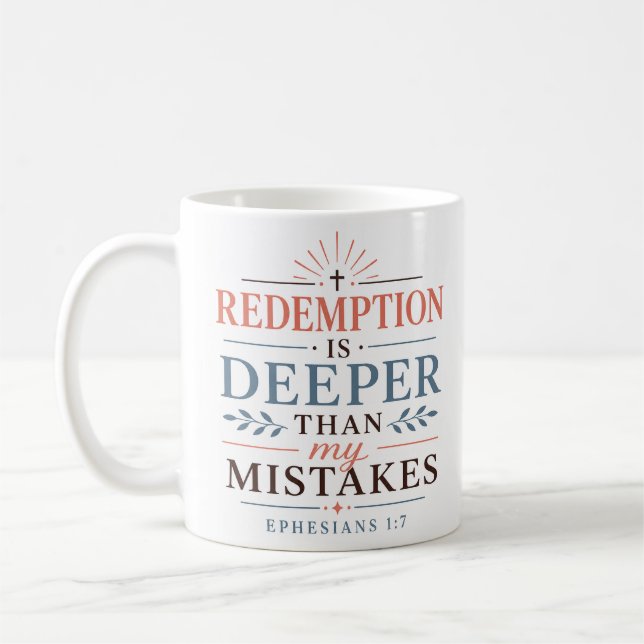 Mug La rédemption est plus profonde que mes erreurs ch (Gauche)