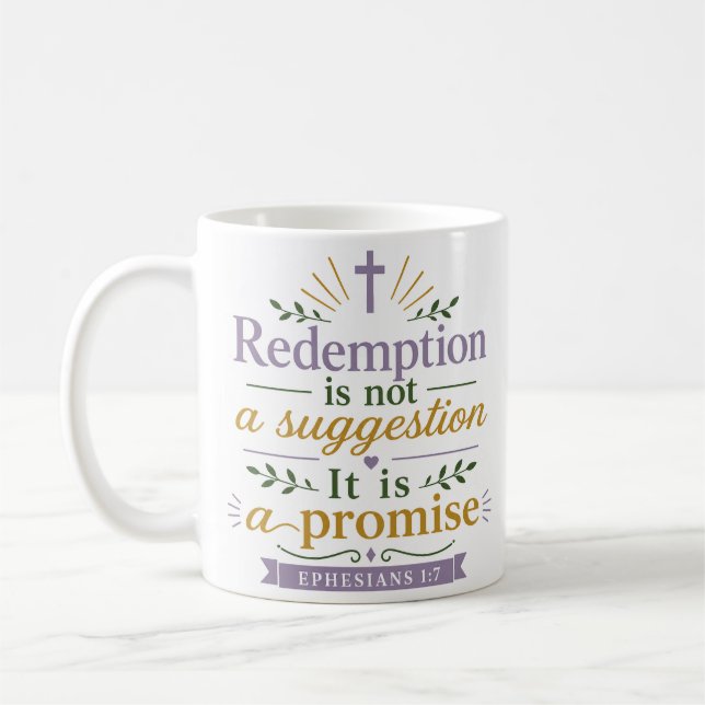 Mug La rédemption n'est pas une suggestion, c'est une  (Gauche)