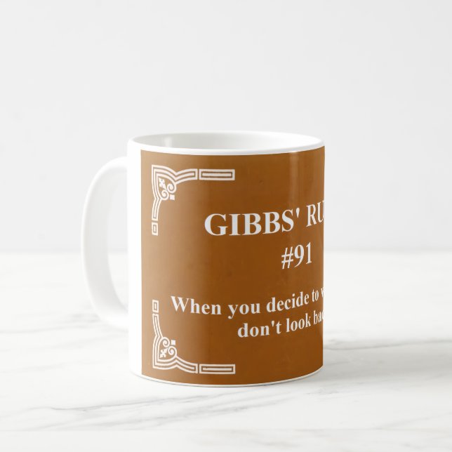 Mug la règle 91 de Gibbs (Devant gauche)