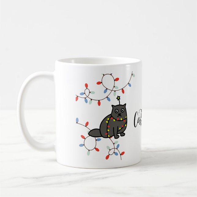 Mug La règle des chats noirs ! Whiskers & Christmas Ch (Gauche)