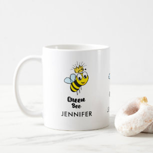 Mug La reine Bee porte une coutume de couronne