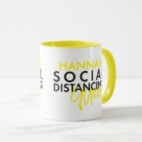 La reine de distance sociale conception de typogra