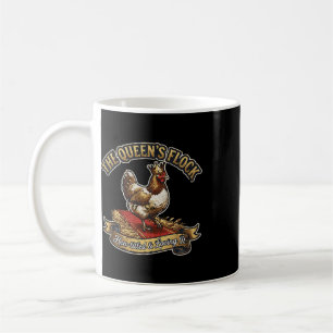 Mug La Reine Troupe Poule Titré Et L'Adorant Drôle