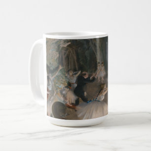 Mug La répétition sur scène par Degas :
