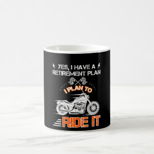 Mug La retraite de moto ont le plan à monter