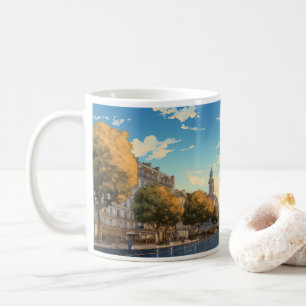 Mug La Rue De Peinture À L'Huile Et La Ville